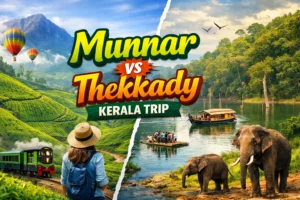 Read more about the article Munnar Tea Garden vs Thekkady — Which Should You Visit First on a Kerala Trip? (2026)