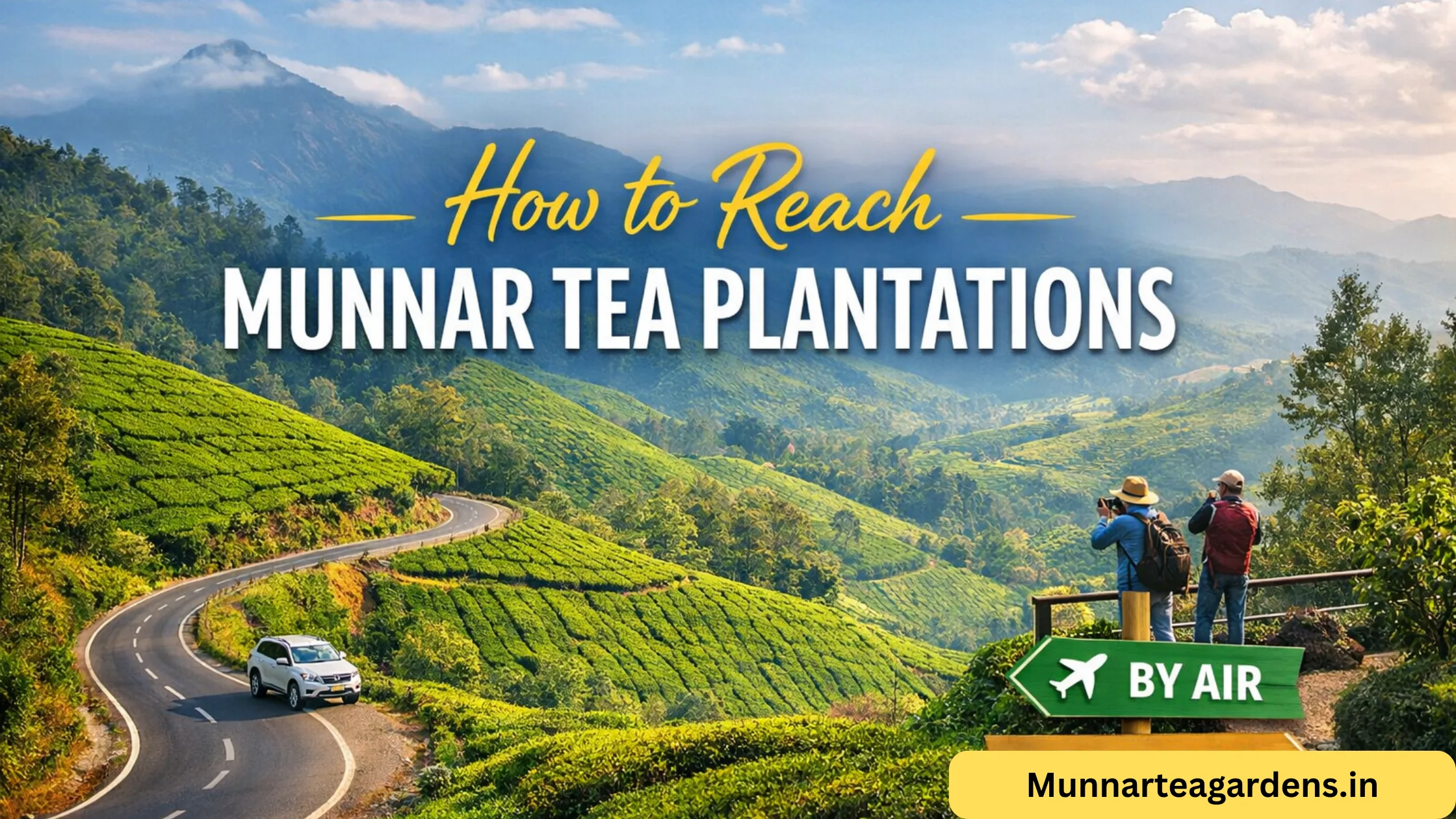 how to reach munnar tea plantations