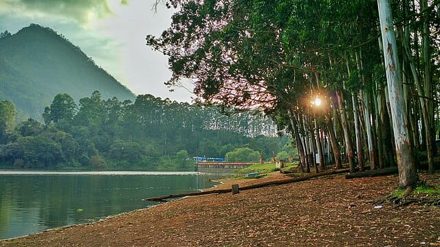 Sunset at Kundala Lake, Munnar, Kerala, India

