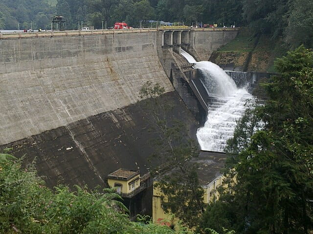 Mattupetty Dam, located near Munnar in Kerala

