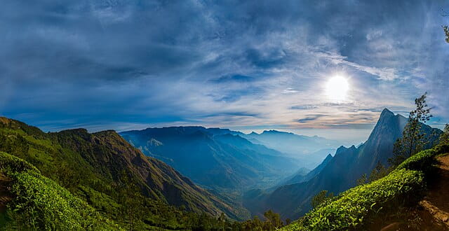 Panoramic View from the Kolukkumalai of the Theni Valley, Munnar