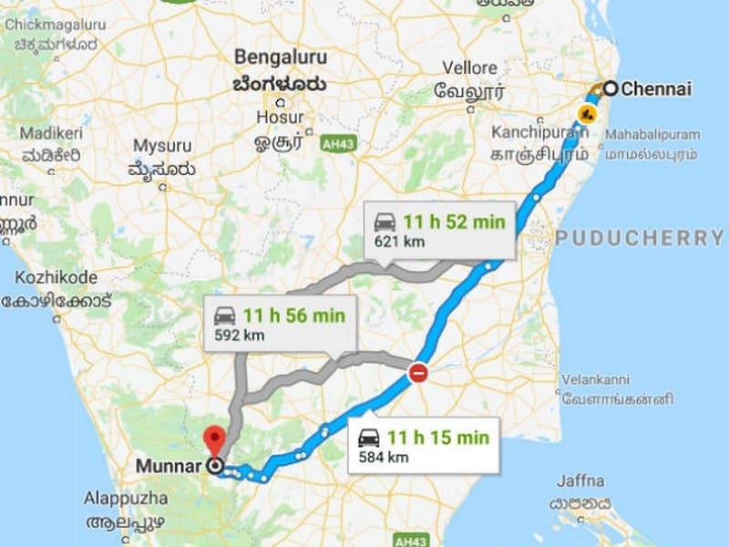 Chennai to Munnar