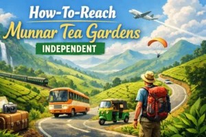 Read more about the article How to Reach Munnar Tea Gardens Without a Tour Operator (Bus + Taxi Hacks 2026)