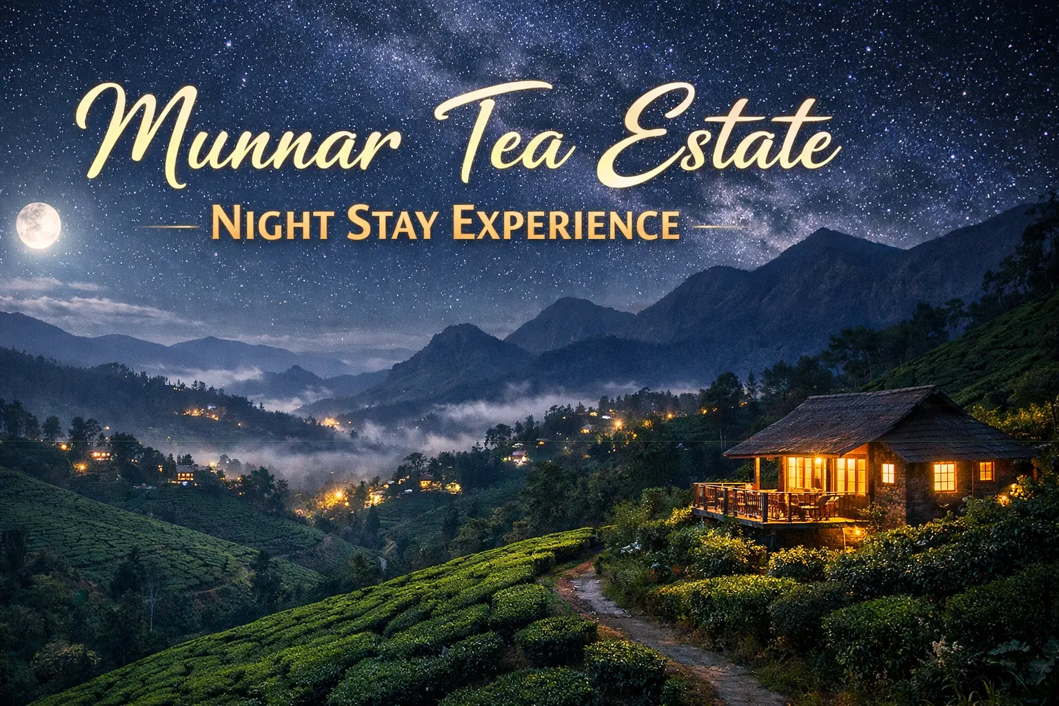 Munnar tea estate night stay experience