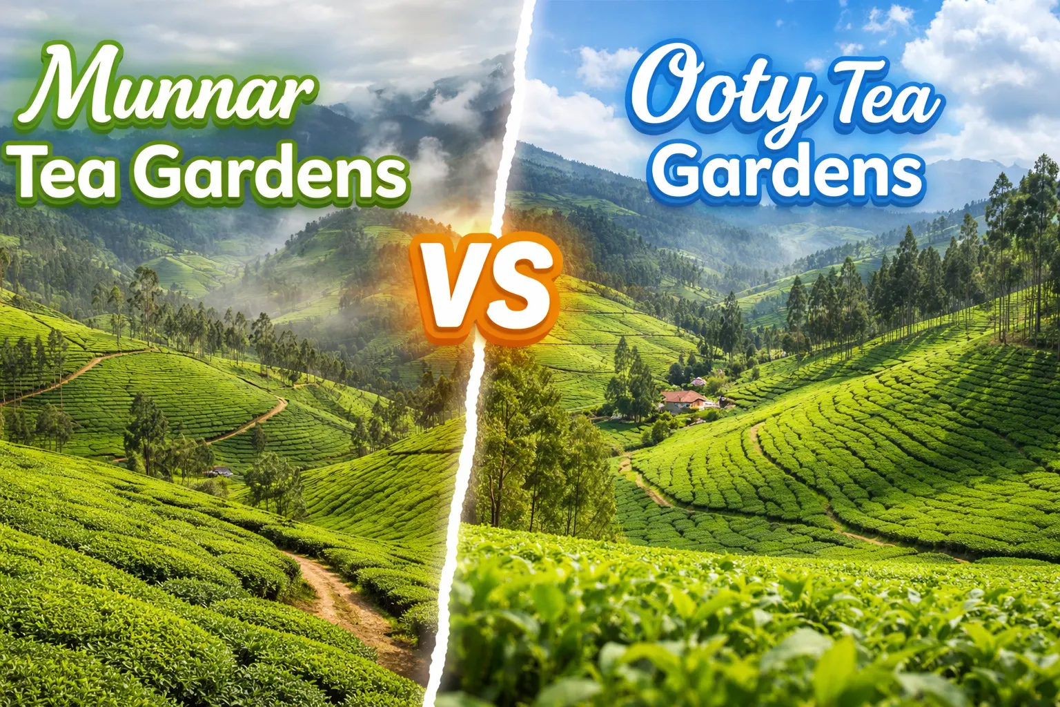 Read more about the article Munnar Tea Gardens vs Ooty Tea Gardens: Which Is Better to Visit in 2026?