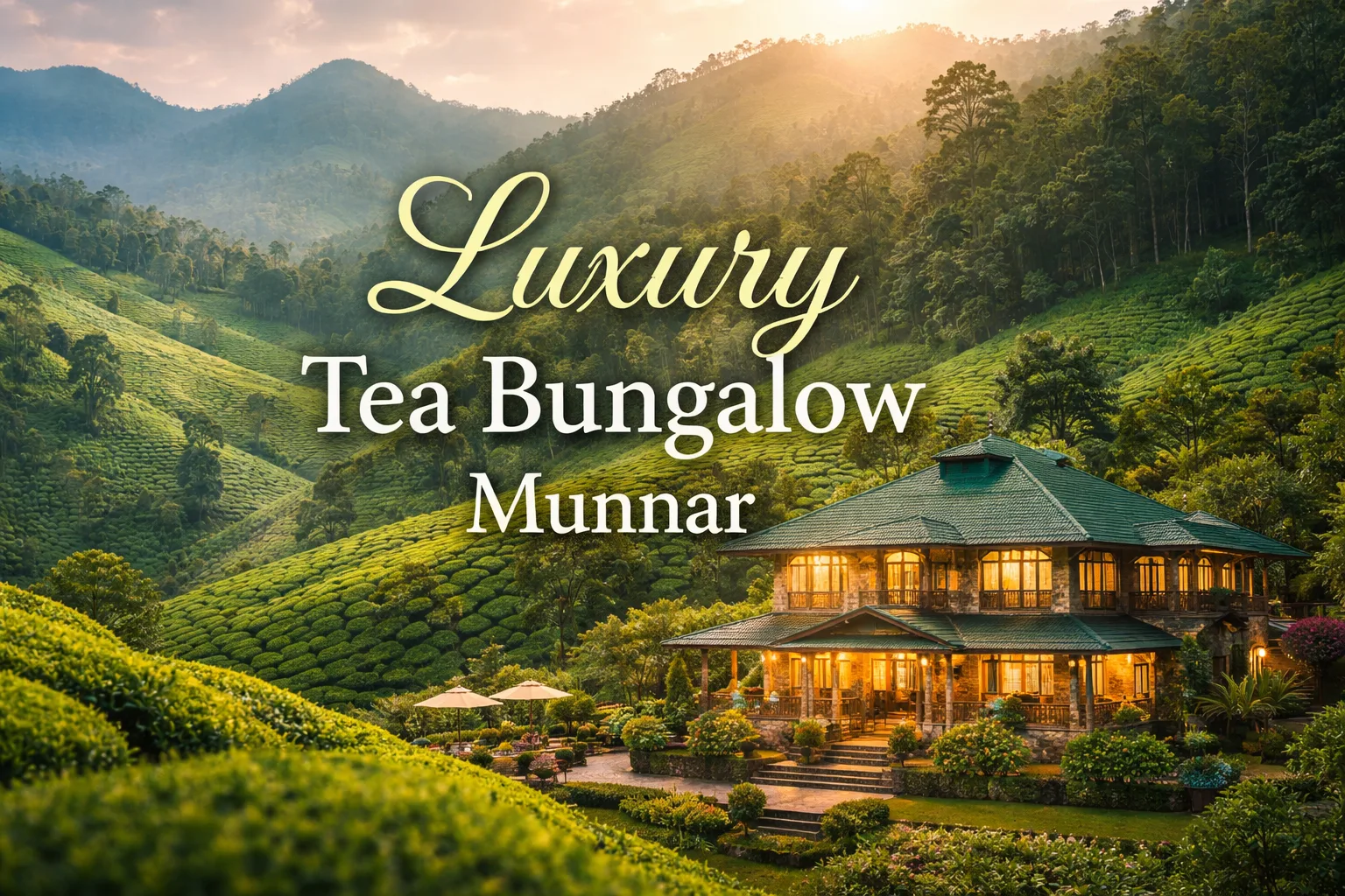 luxury tea bungalow Munnar