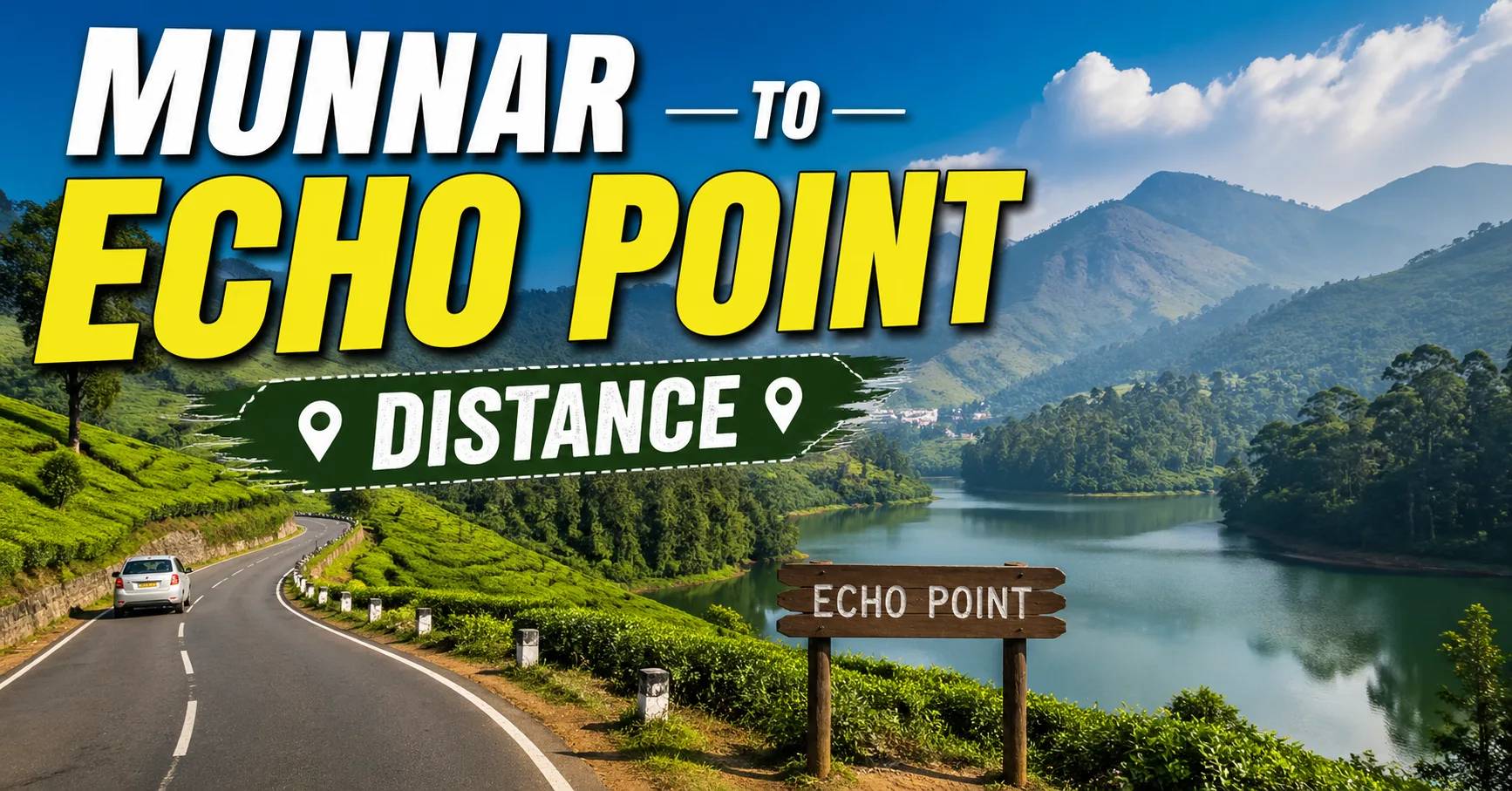munnar to echo point distance