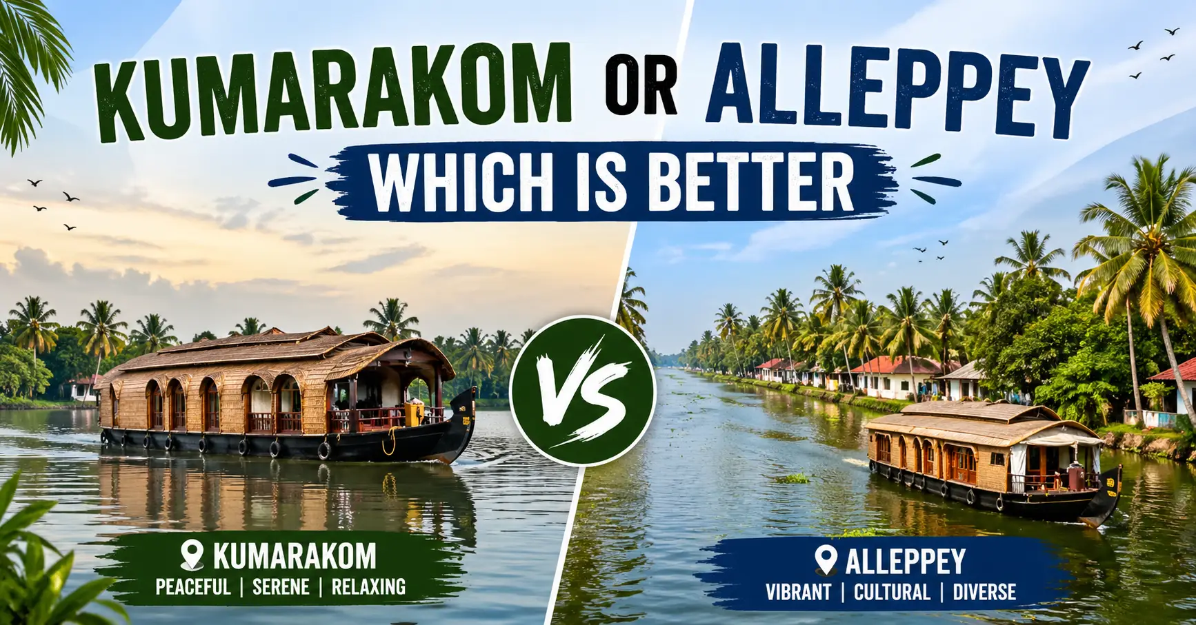 Kumarakom or Alleppey which is better