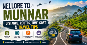 Nellore to Munnar Distance