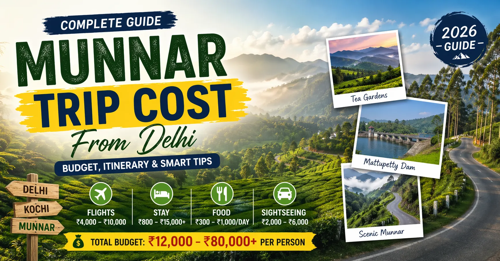Munnar Trip Cost from Delhi