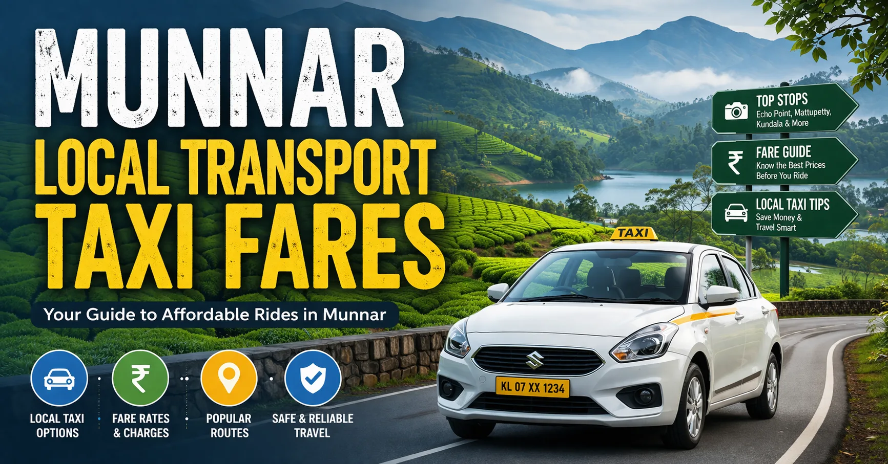 Read more about the article Local Transport in Munnar: Taxi Fares, Bus Routes, Scooter/Bike Rental & Costs (2026)